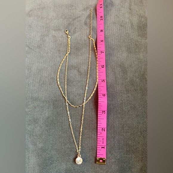 Classic Rhinestone Decor Women Alloy Choker Chain Double-layer Necklace - Picture 7 of 7